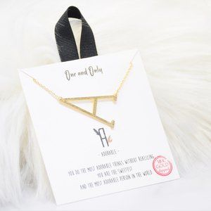 Sideways Initial A One and Only Necklaces Mono